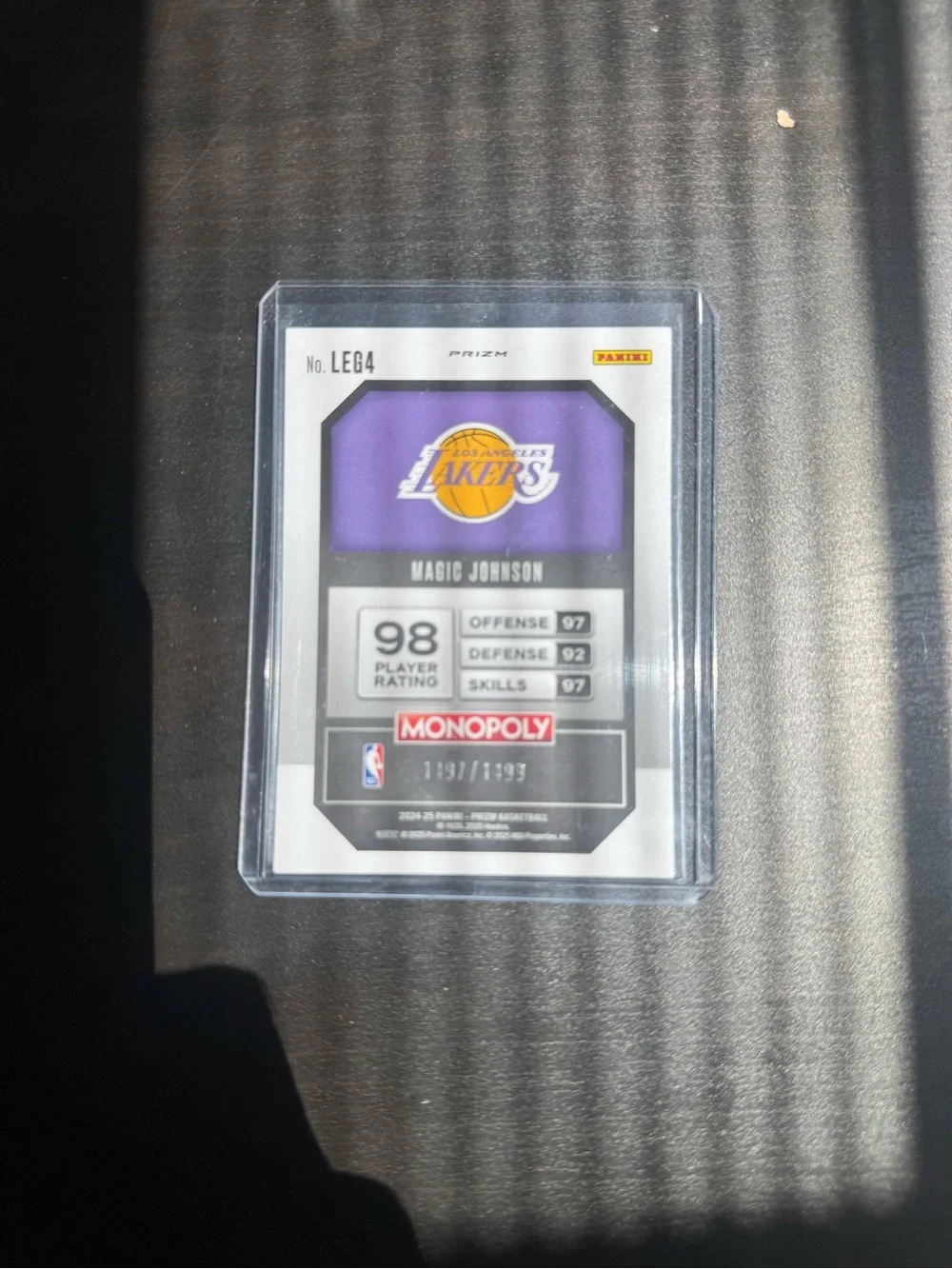 2024-25 Panini Prizm Monopoly Magic Johnson Classic Icons Orange Prizm /1499 - Picture 2 of 2
